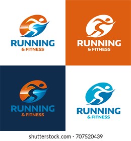 Running & Fitness - Vector Illustration.