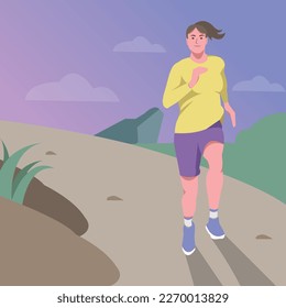 Ejecutando diseño plano. Se puede usar para ilustraciones, objetos, banners, medios sociales y más.