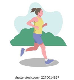 Running flat design. Can be used for illustrations, objects, banners, social media and more.