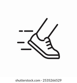 running foot icon sign vector