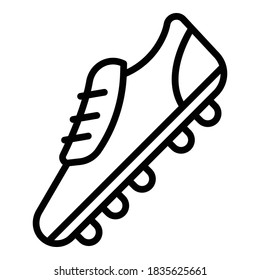 Running football boots icon. Outline running football boots vector icon for web design isolated on white background