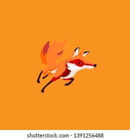 Running Fox Logo Vector Beaytifule