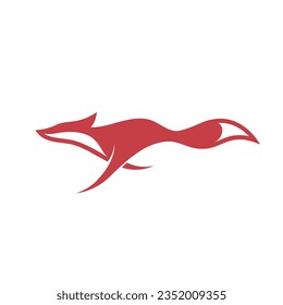 Running Fox symbol - vector illustration