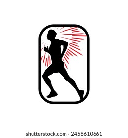 Vector gráfico de ilustración de línea de logotipo de marco de ejecución