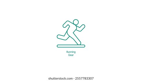 Running Gear Icon - Vector Illustration for Jogging Equipment and Athletic Apparel