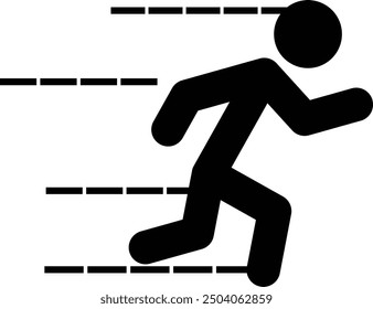 running gesture icon sign, run icon
