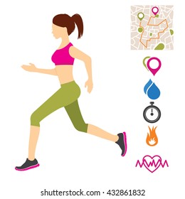 Running girl - Healthy lifestyle