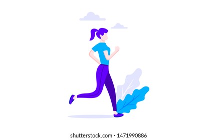 running girl jogger health and tech landing page