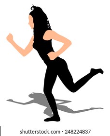 Running girl, vector