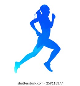 Running Girl Vector Athlete Stock Vector (Royalty Free) 259113377 ...