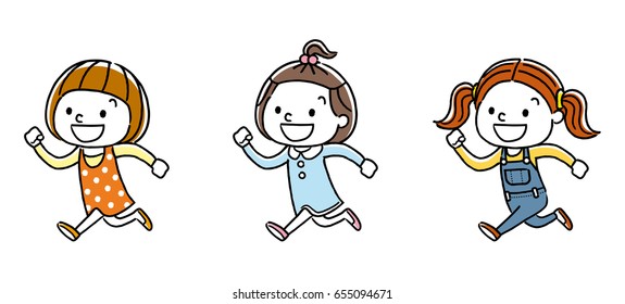 Running girls: set