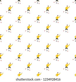 Running goalkeeper pattern seamless vector repeat for any web design