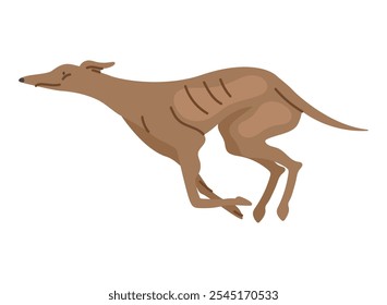 running greyhound dog icon isolated