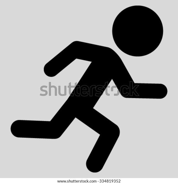 Running Guy Vector Icon Style Flat Stock Vector (Royalty Free) 334819352