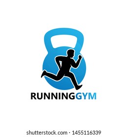 Running Gym Logo Template Design Vector, Emblem, Design Concept, Creative Symbol, Icon