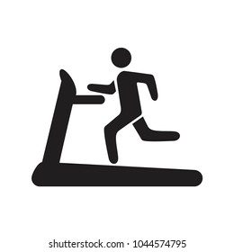 running in a gym on a treadmill