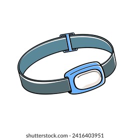 Running headlight color vector illustration