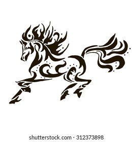  Running horse