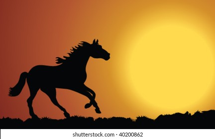 Running horse.