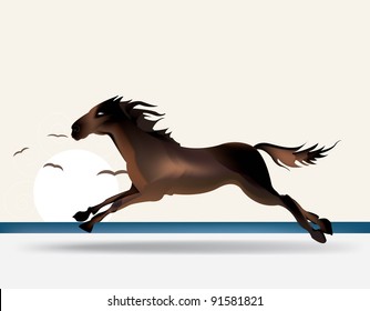 running horse