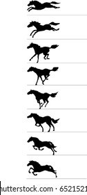 Running horse animation sprite sheet