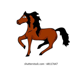 Running horse.
Also available as jpeg image.