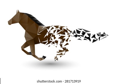 running horse from the collapsing grounds