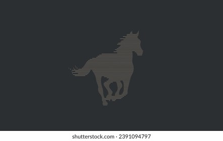 RUNNING HORSE DARK ART DESIGN  