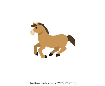 Ilustración del emoji del caballo. Emoticono vector de caballo