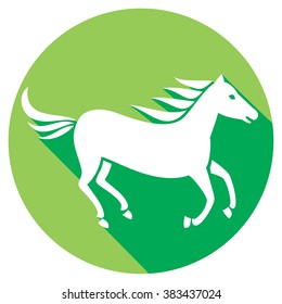 running horse flat icon