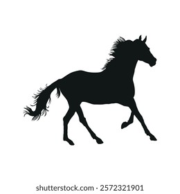 Running Horse forward stock image photo vector art silhouette template background  