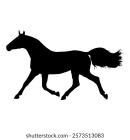 Running  Horse forward stock image photo vector art silhouette template background 