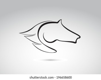 running horse head vector