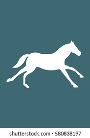 Running horse icon, Vector