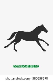 Running horse icon, Vector