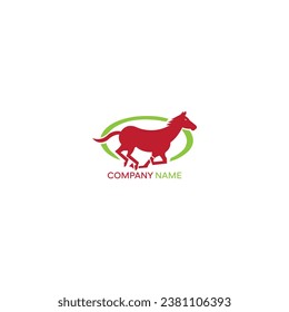  Running Horse Logo Design Vector Template.