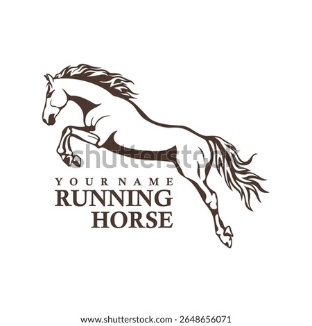 Running Horse logo design vector. Silhouette Horse Template Illustration. Icon Symbol