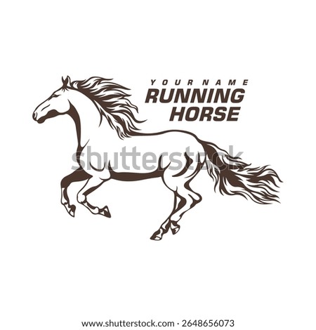 Running Horse logo design vector. Silhouette Horse Template Illustration. Icon Symbol