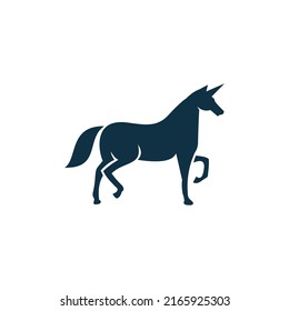 Running horse logo template isolated on white background