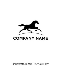 Running Horse logo vector stock 