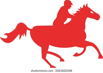 Running horse with man logo design icon design free download