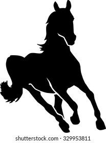 Running horse silhouette