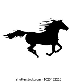 Running horse silhouette illustration