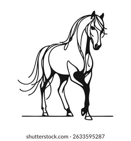 Running Horse Silhouette Logo – Equine Vector Design for Business