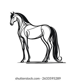 Running Horse Silhouette Logo – Equine Vector Design for Business