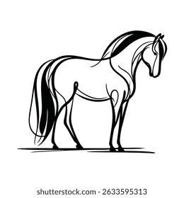 Running Horse Silhouette Logo – Equine Vector Design for Business