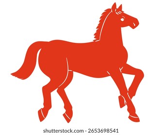 Running Horse Silhouette Vector Illustration
