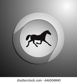 Running horse silhouette. Vector illustration.