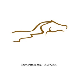 Running Horse Simple Back Silhouette