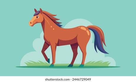Running horse vector artwork illustration